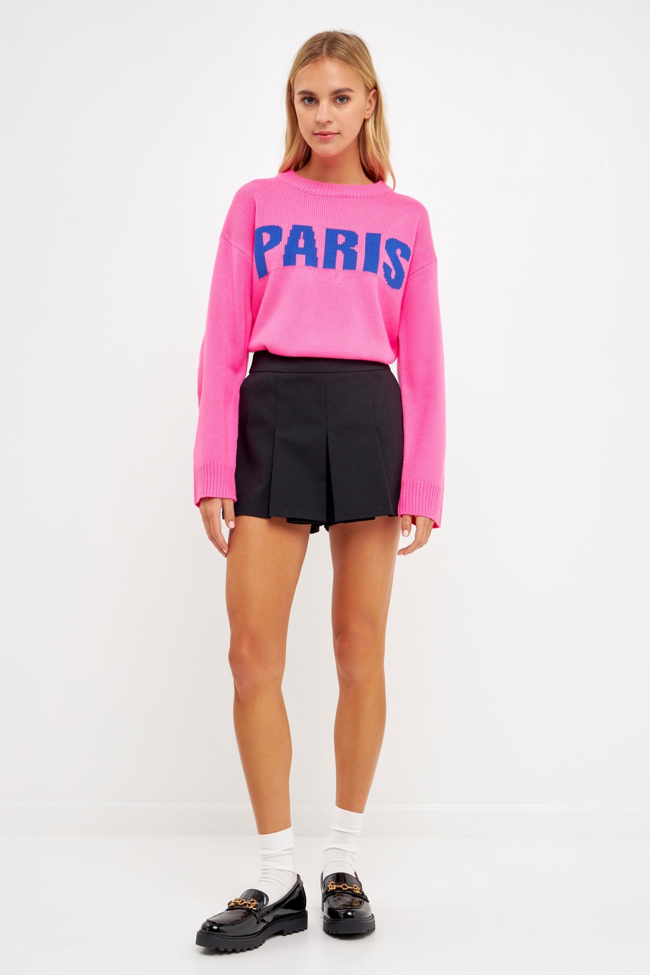 ENGLISH FACTORY - Paris Motif Sweater - SWEATERS & KNITS available at Objectrare