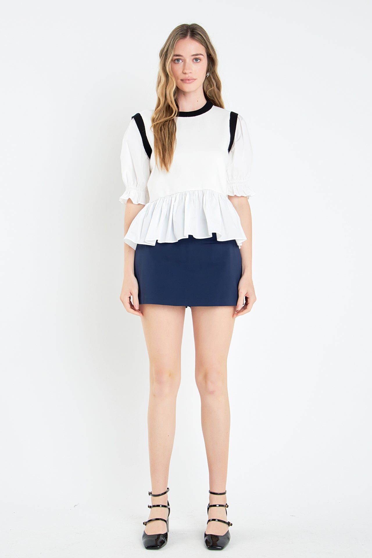 ENGLISH FACTORY - Layered Mixed Media Top - TOPS available at Objectrare