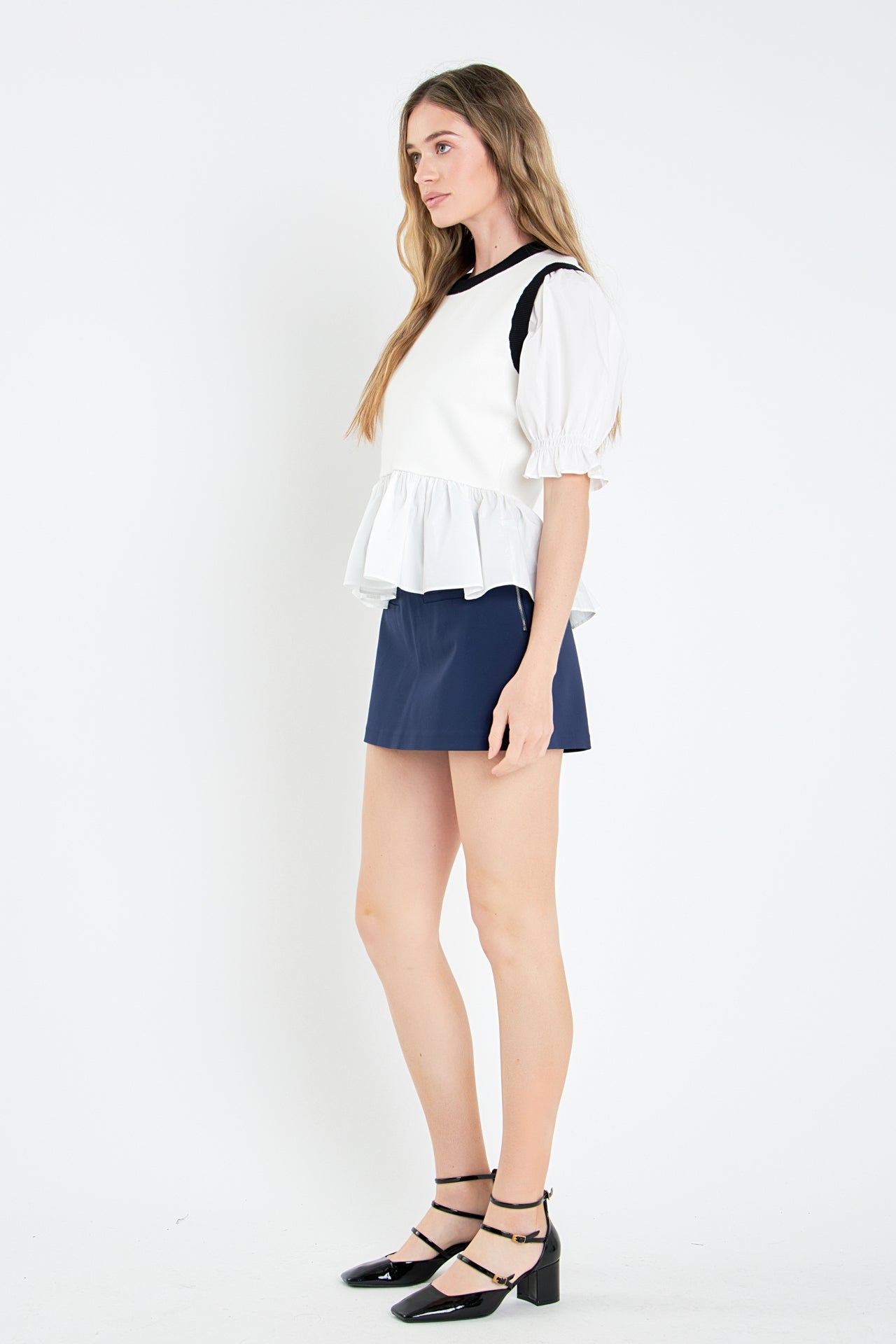 ENGLISH FACTORY - Layered Mixed Media Top - TOPS available at Objectrare