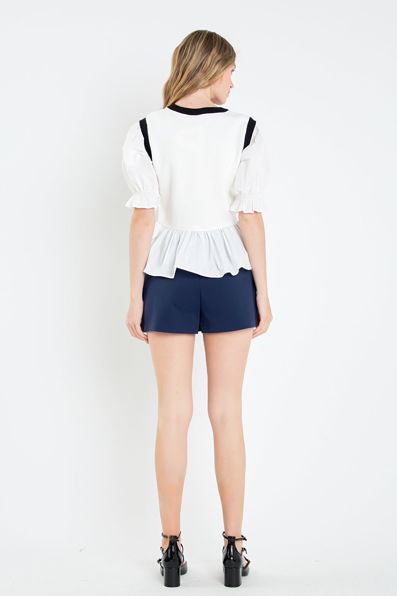 ENGLISH FACTORY - Layered Mixed Media Top - TOPS available at Objectrare
