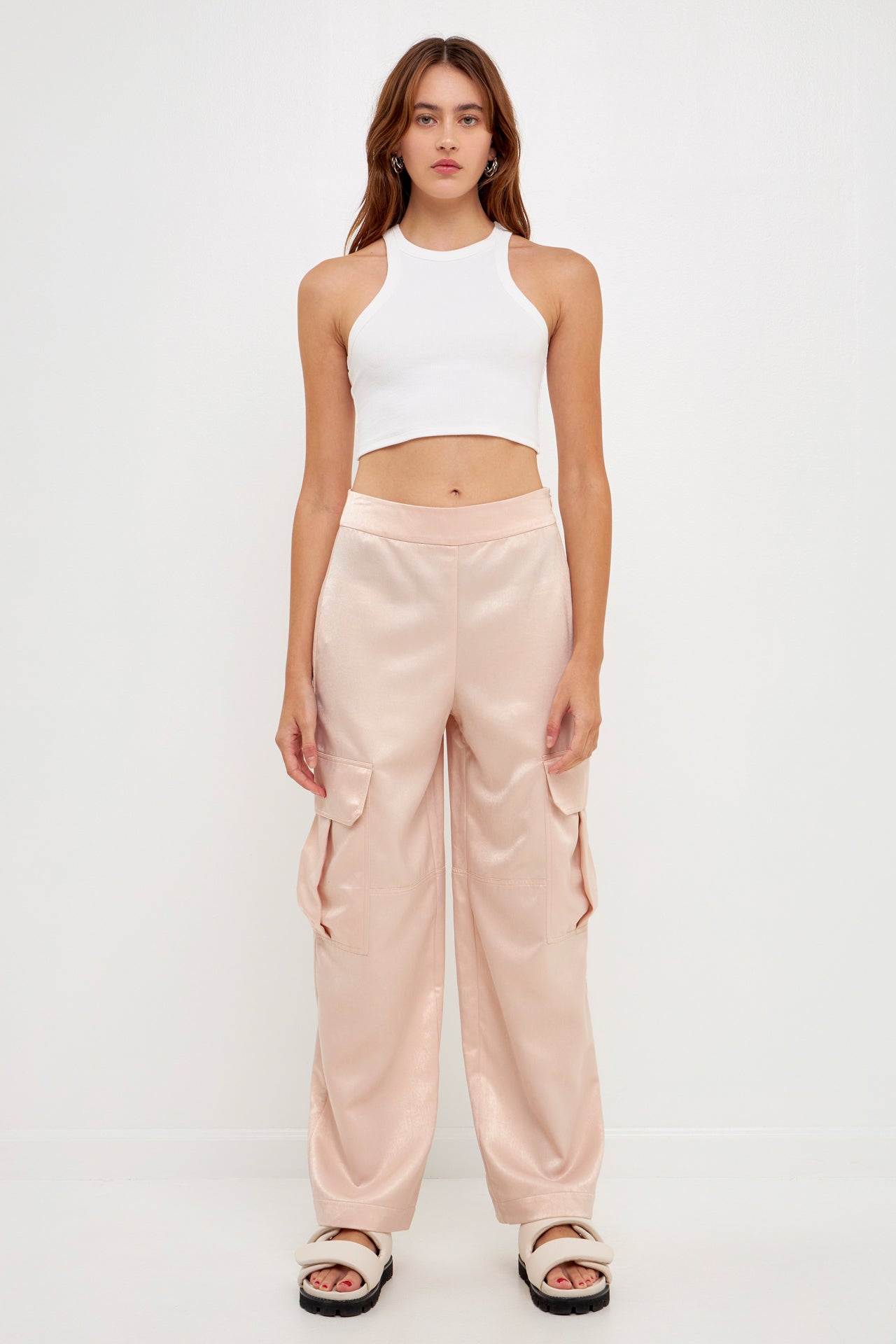 GREY LAB - Satin Cargo Pants - PANTS available at Objectrare
