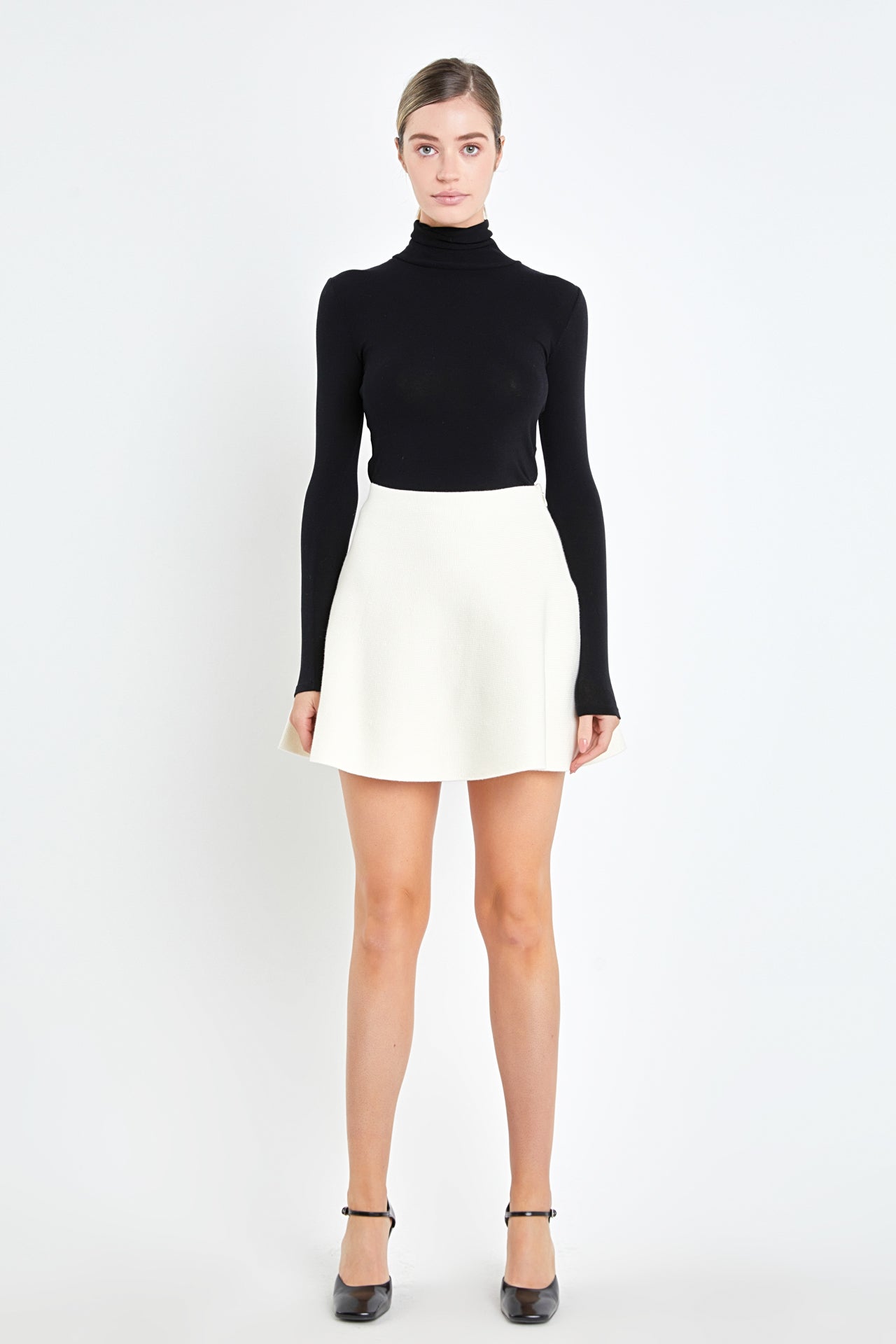 ENGLISH FACTORY - High-Waisted A-Line Mini Skirt - SKIRTS available at Objectrare
