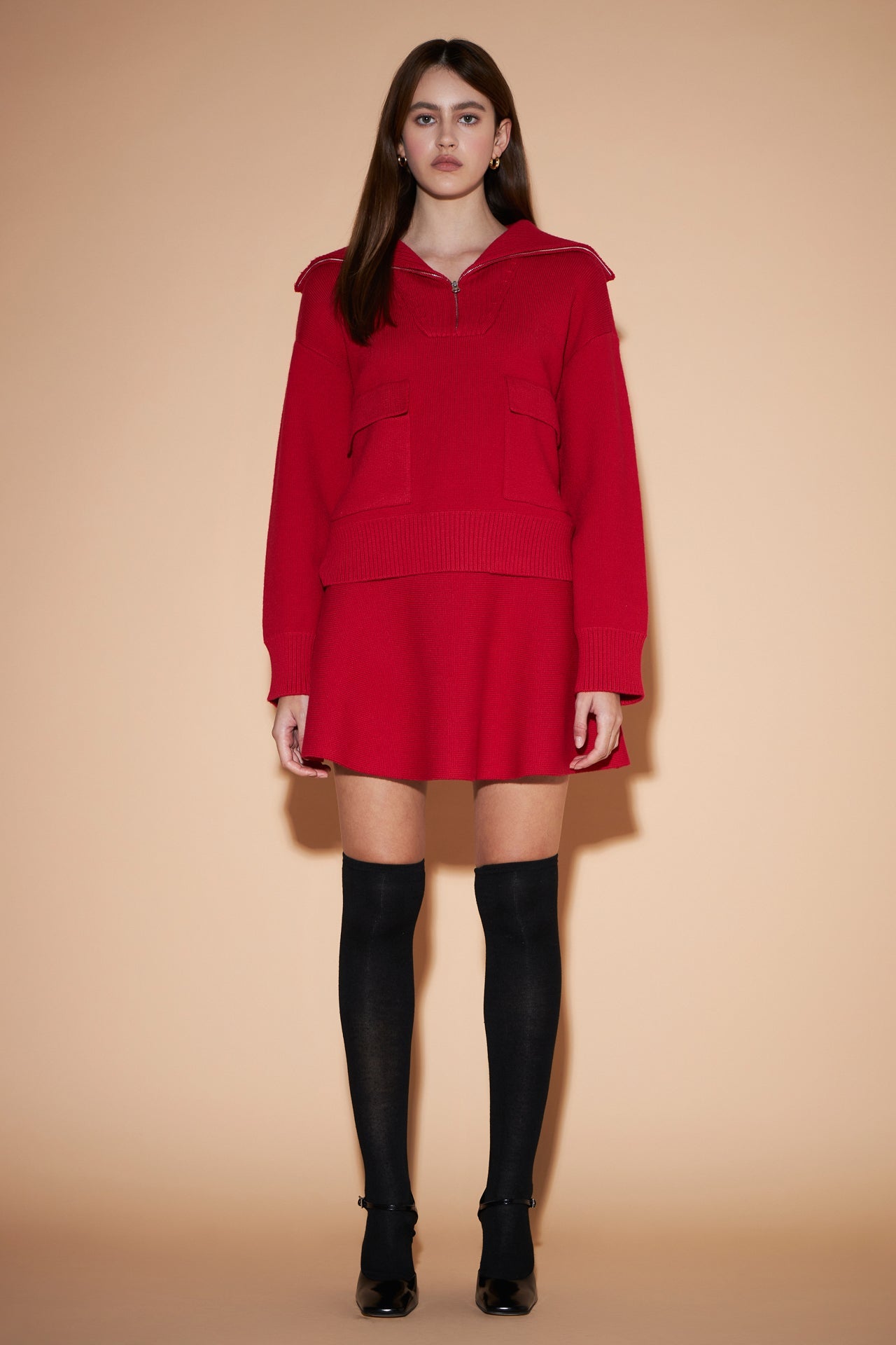 ENGLISH FACTORY - High-Waisted A-Line Mini Skirt - SKIRTS available at Objectrare
