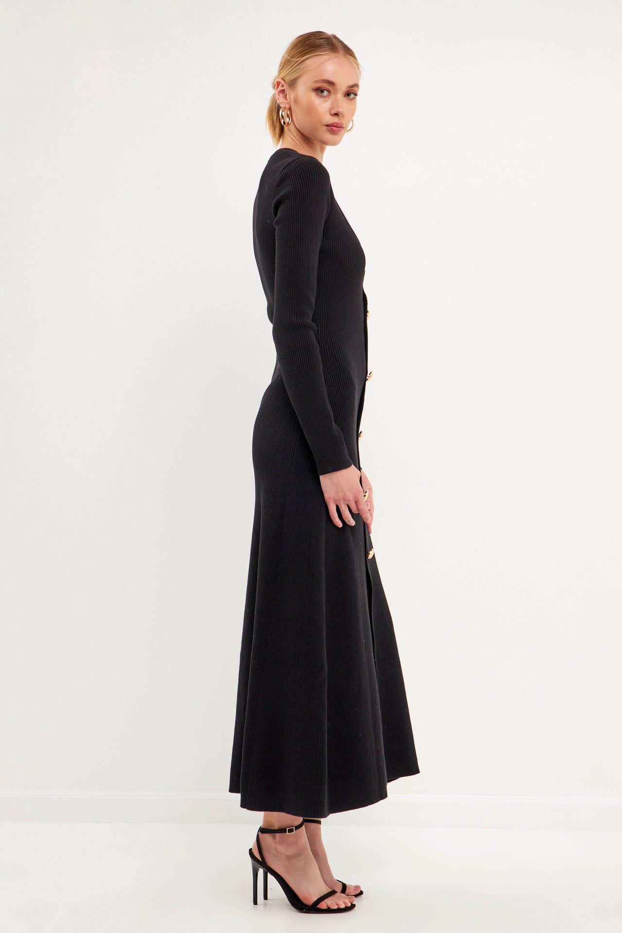 ENDLESS ROSE - Premium Button-Down Maxi Dress - DRESSES available at Objectrare