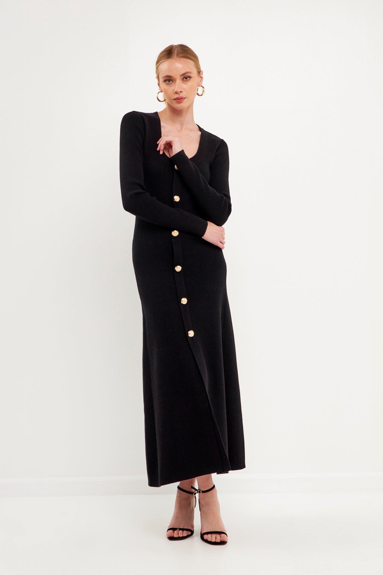 ENDLESS ROSE - Premium Button-Down Maxi Dress - DRESSES available at Objectrare