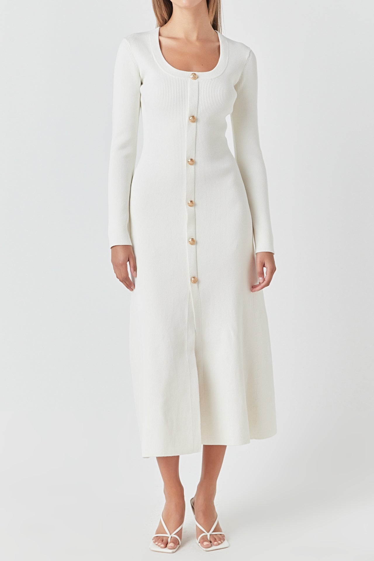 ENDLESS ROSE - Premium Button-Down Maxi Dress - DRESSES available at Objectrare