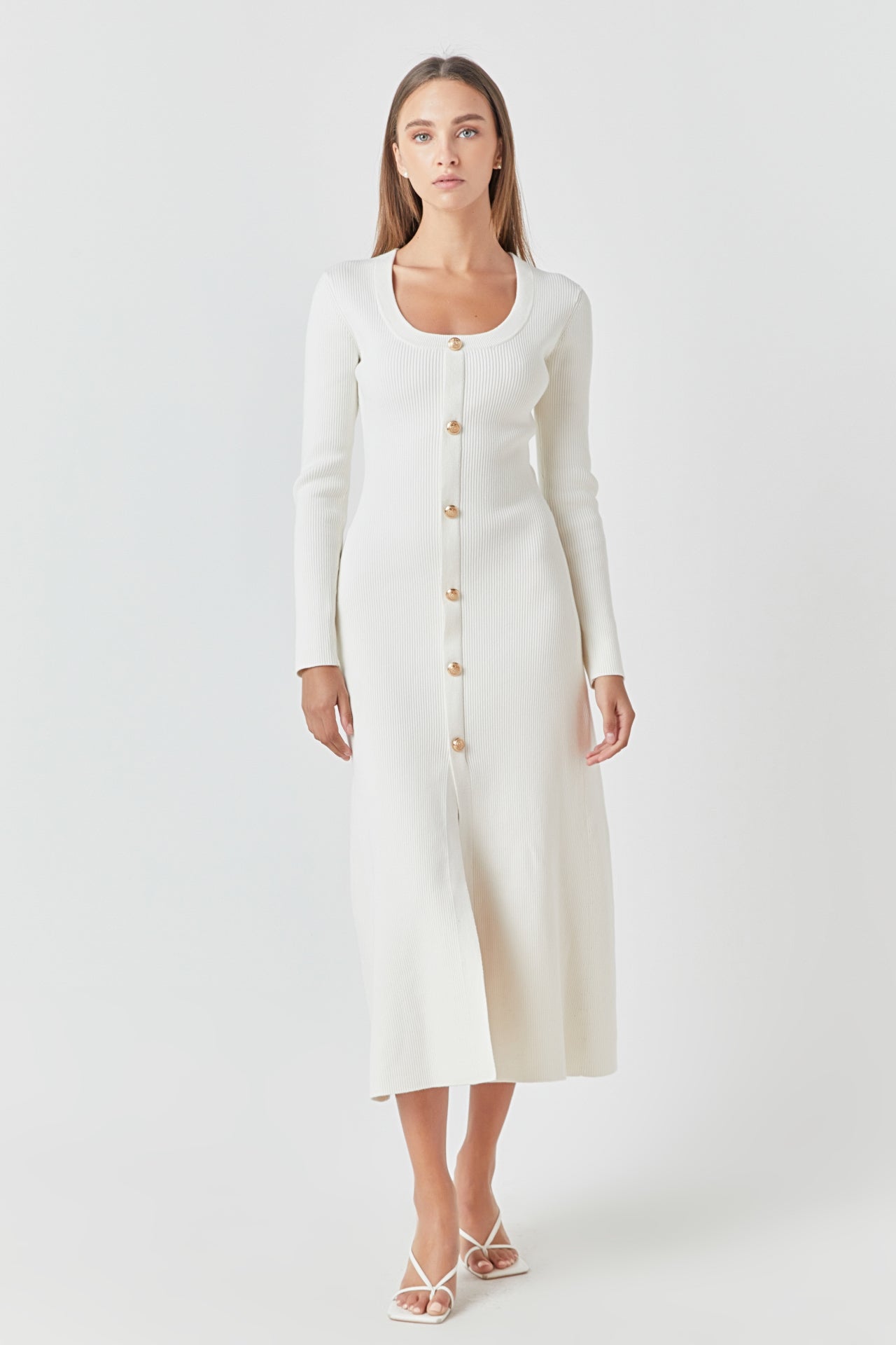 ENDLESS ROSE - Premium Button-Down Maxi Dress - DRESSES available at Objectrare