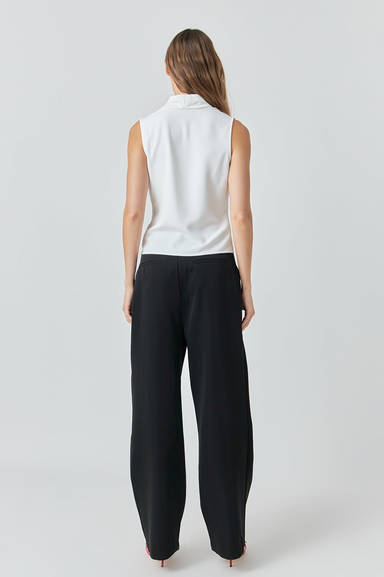 ENDLESS ROSE - Flowy Neckline Sleeveless Top - TOPS available at Objectrare