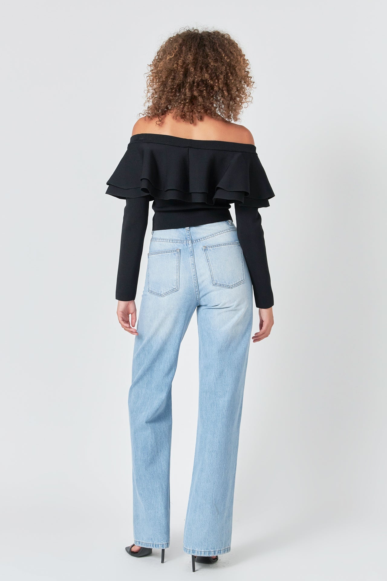 ENDLESS ROSE - Off-The-Shoulder Knit Top - TOPS available at Objectrare