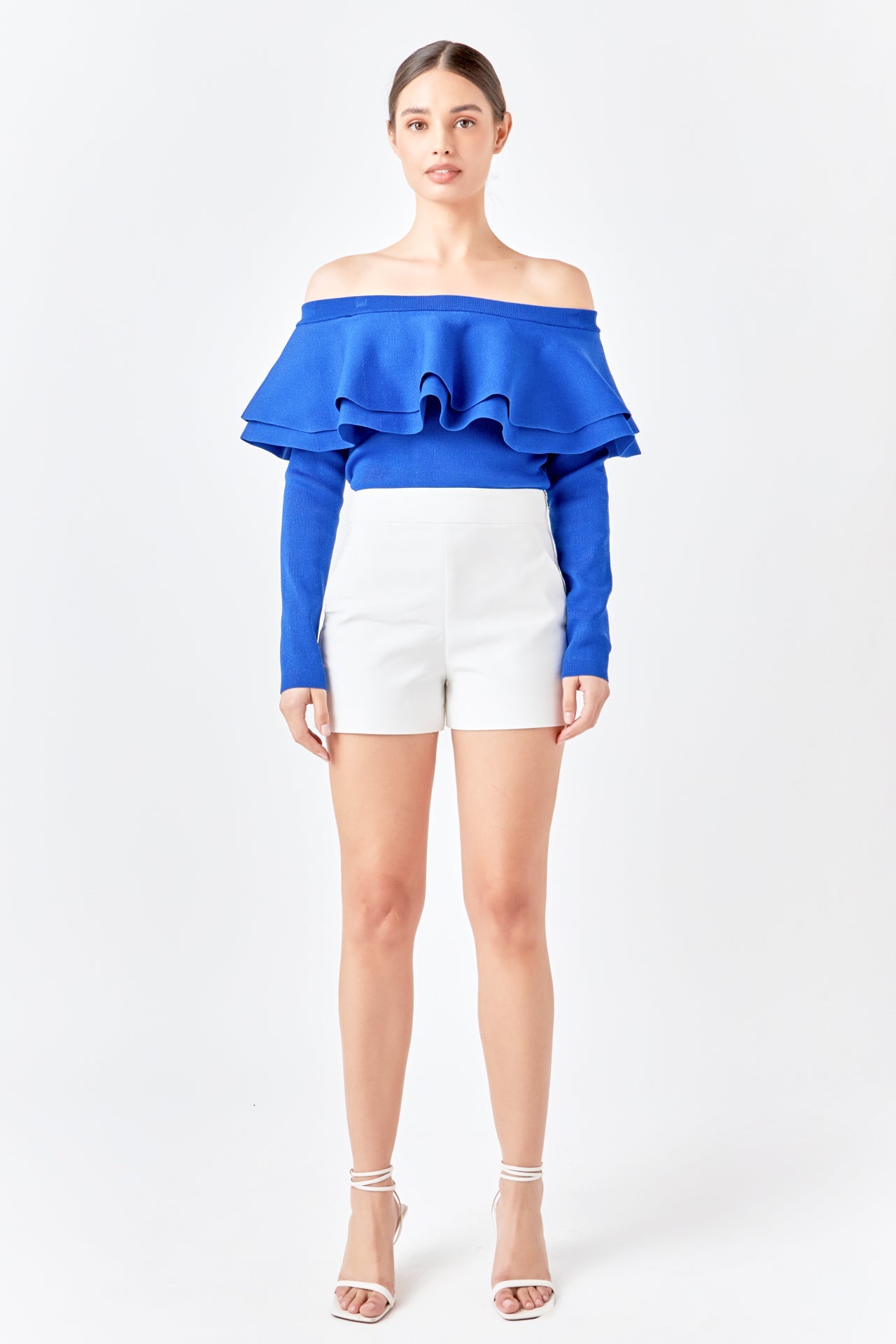 ENDLESS ROSE - Off-The-Shoulder Knit Top - TOPS available at Objectrare