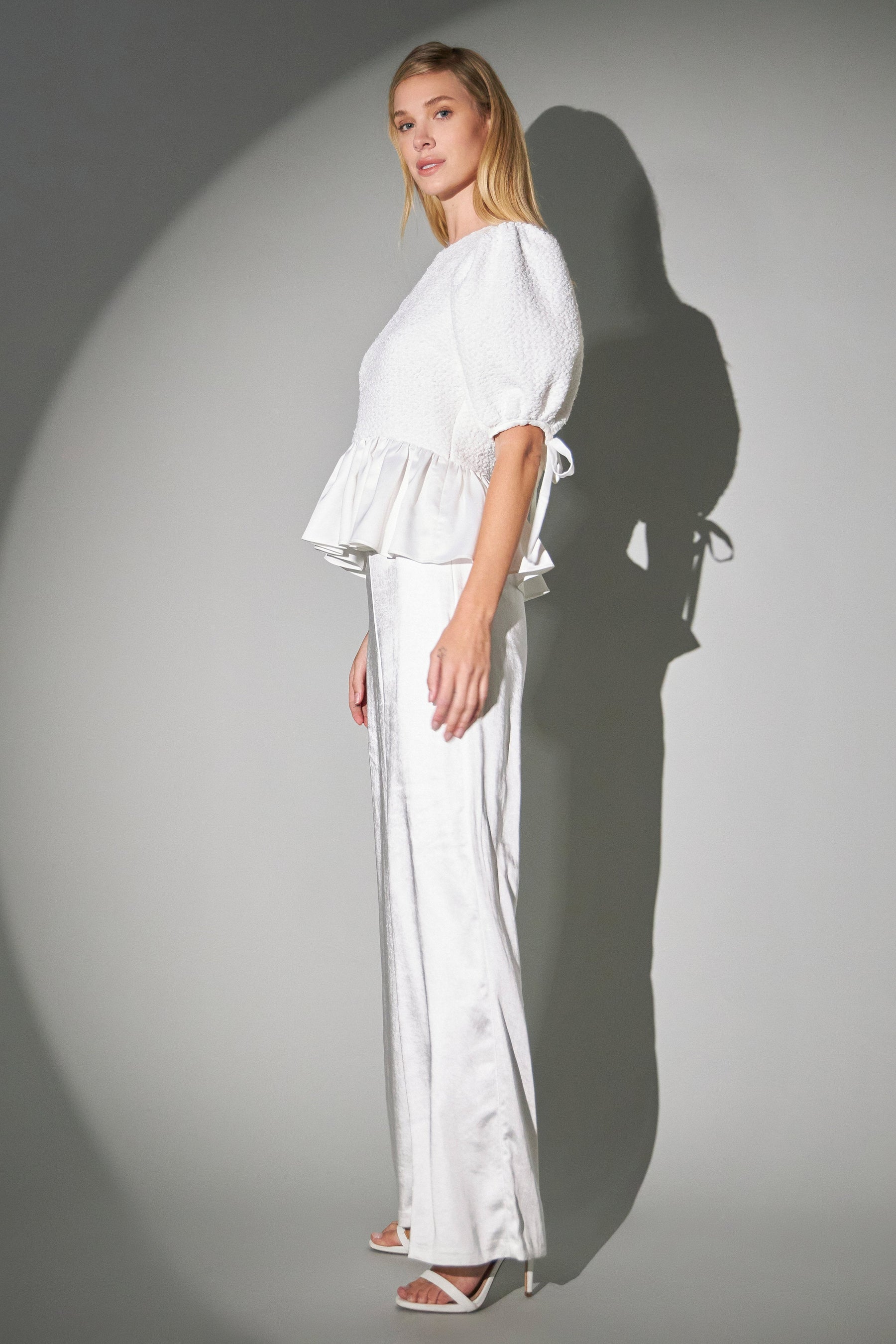 ENGLISH FACTORY - Textured Peplum Top - TOPS available at Objectrare