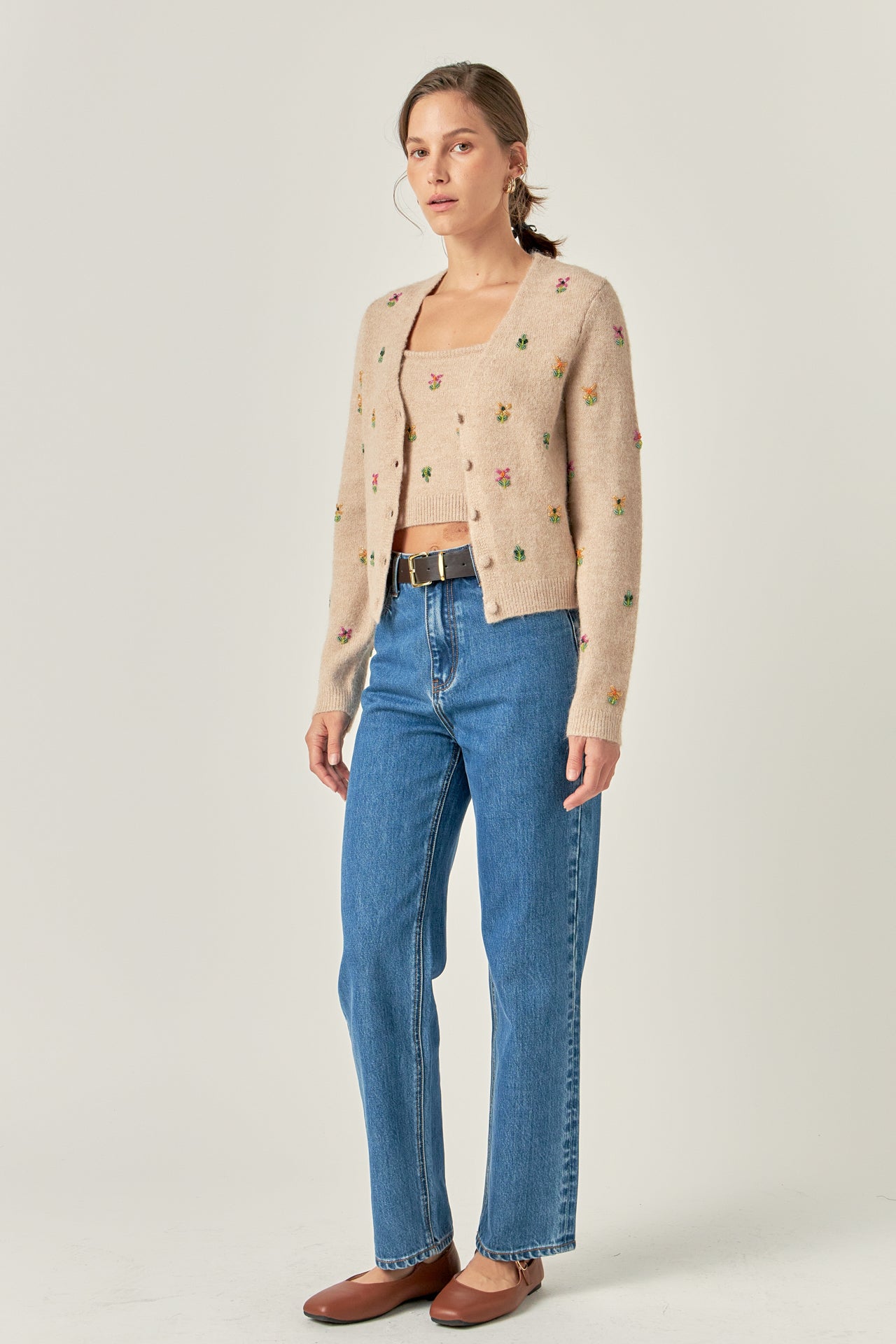 ENGLISH FACTORY - Beaded Detail Knit Cardigan - CARDIGANS available at Objectrare