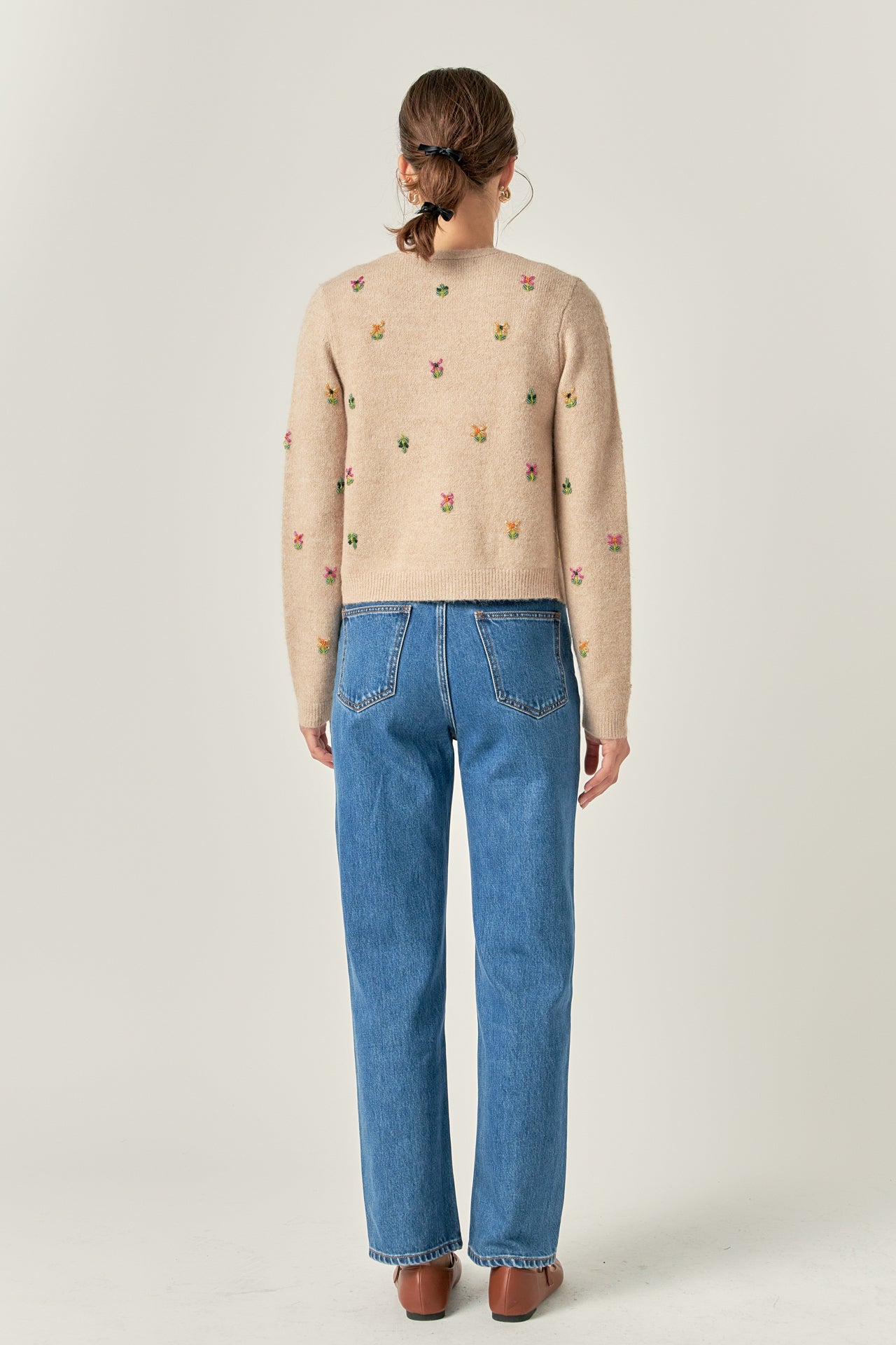 ENGLISH FACTORY - Beaded Detail Knit Cardigan - CARDIGANS available at Objectrare