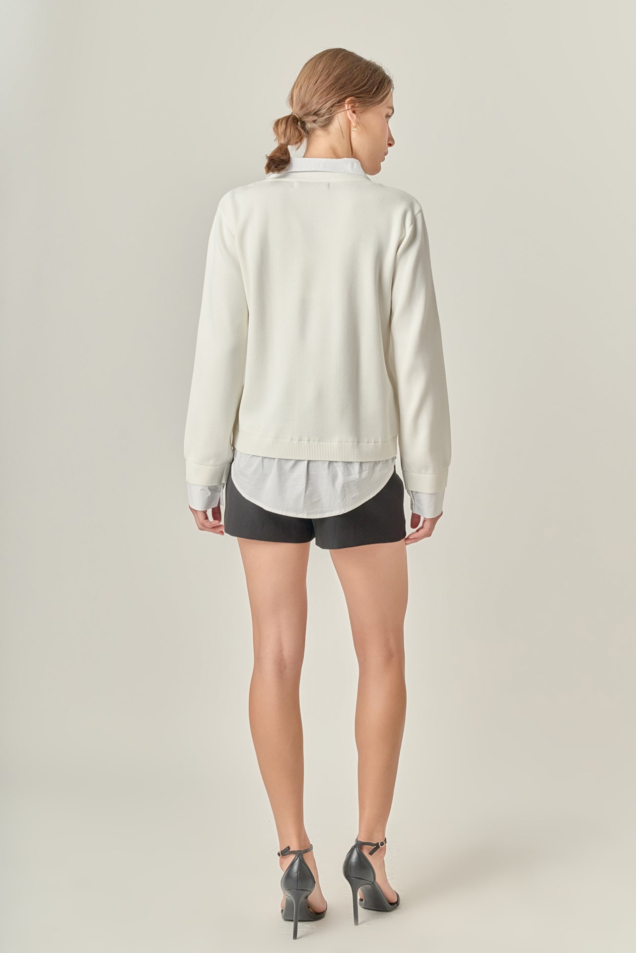 ENGLISH FACTORY - Mixed Media Knit Cardigan - SWEATERS & KNITS available at Objectrare