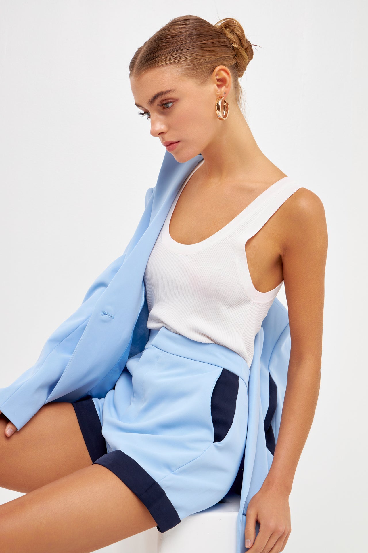 ENDLESS ROSE - Colorblock Shorts - SHORTS available at Objectrare