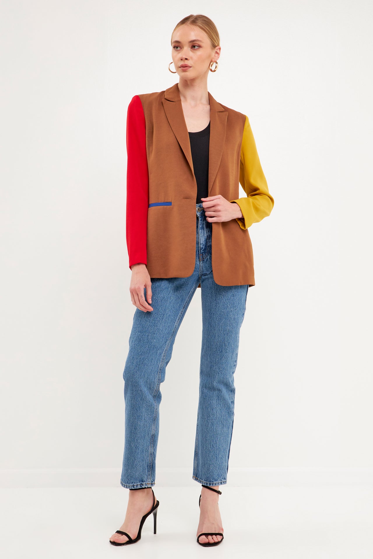 ENDLESS ROSE - Multi Colorblock Blazer - BLAZERS available at Objectrare