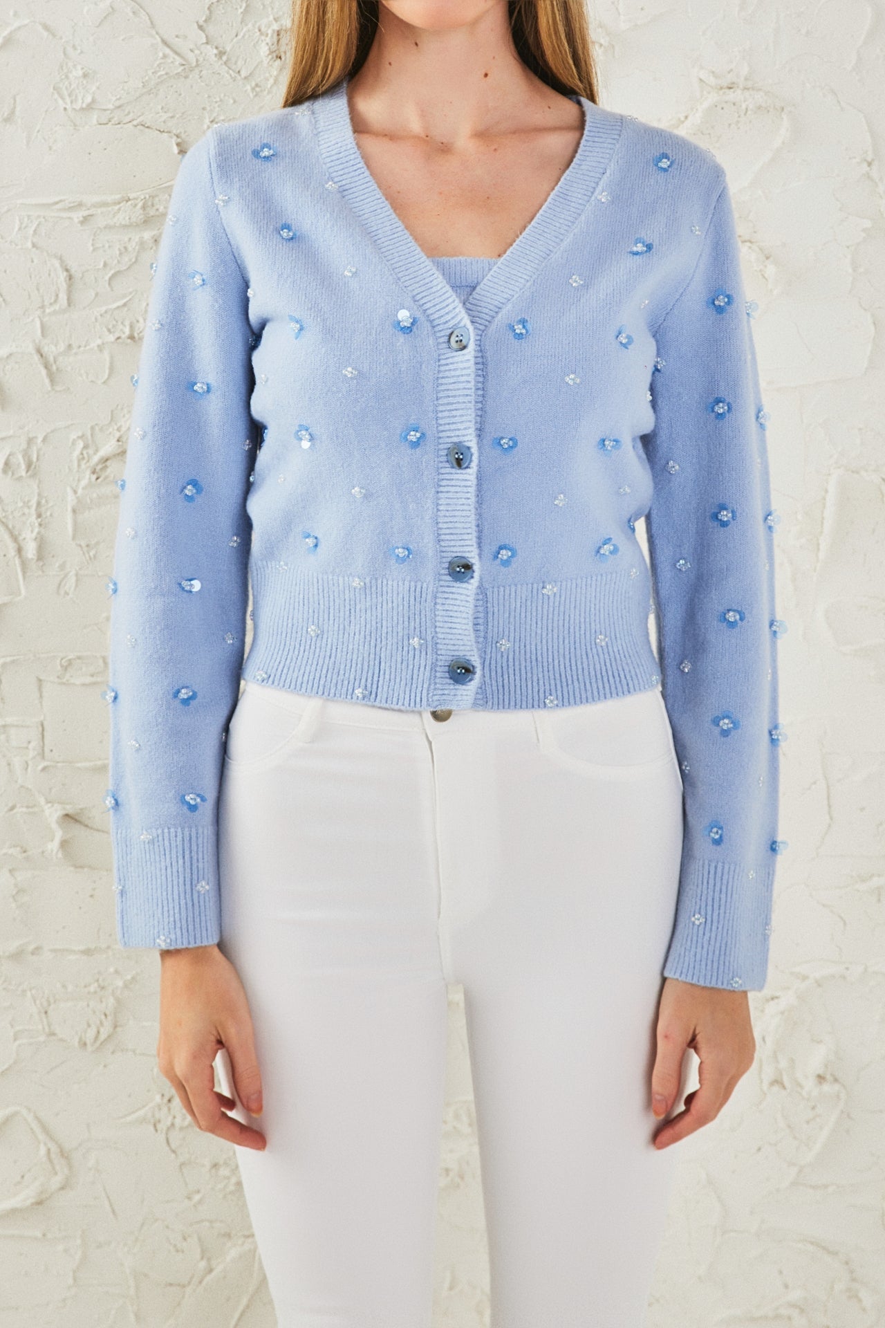 ENDLESS ROSE - Sequin Embellished Cardigan - SWEATERS & KNITS available at Objectrare