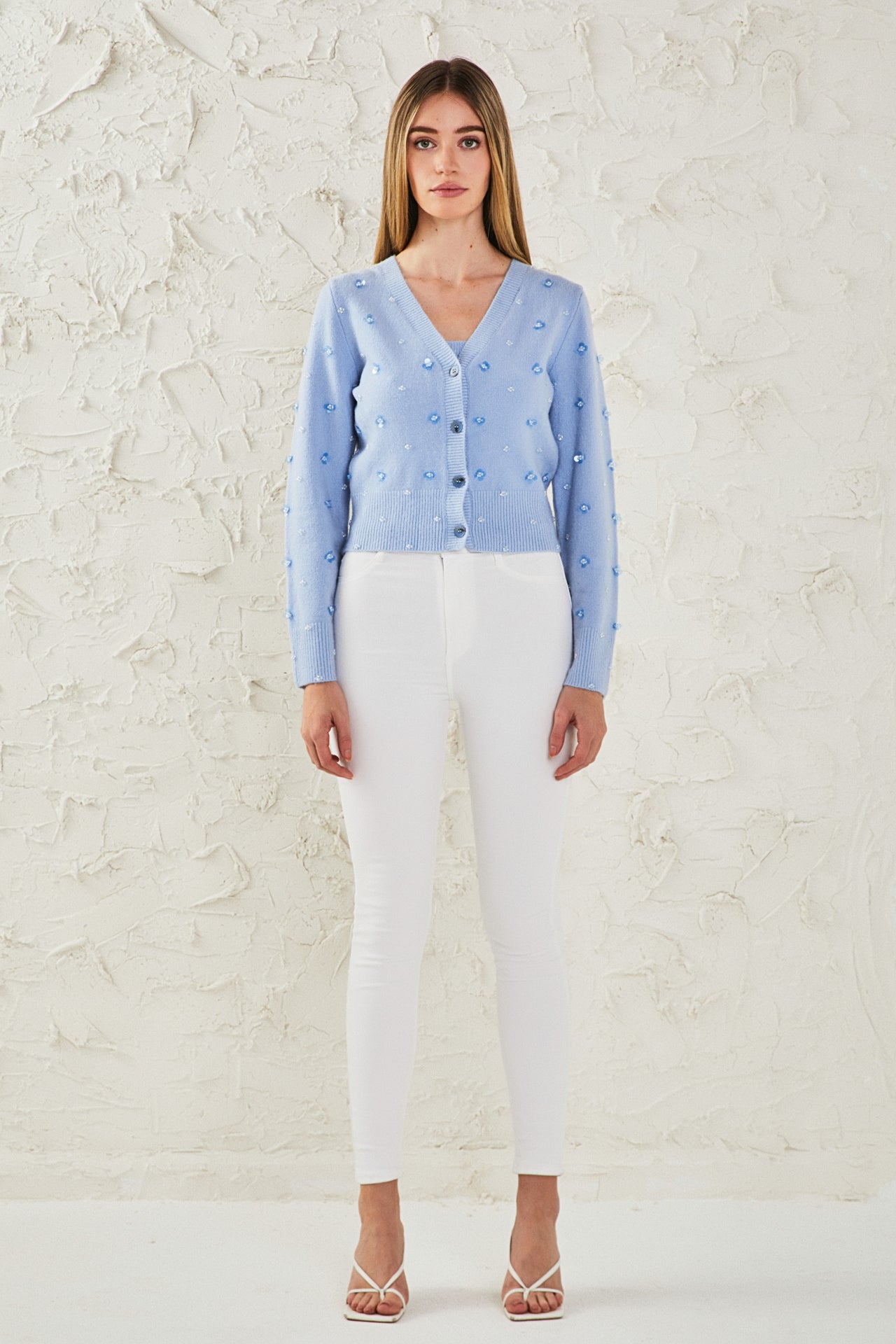 ENDLESS ROSE - Sequin Embellished Cardigan - SWEATERS & KNITS available at Objectrare