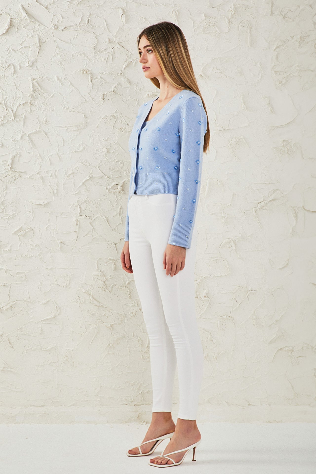 ENDLESS ROSE - Sequin Embellished Cardigan - SWEATERS & KNITS available at Objectrare