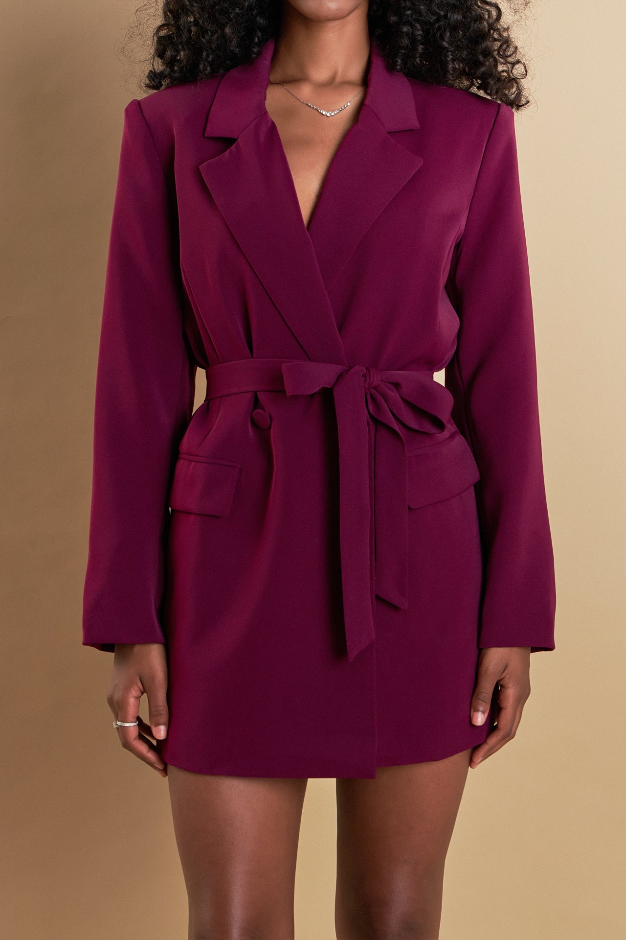 ENDLESS ROSE - Belted Blazer - BLAZERS available at Objectrare