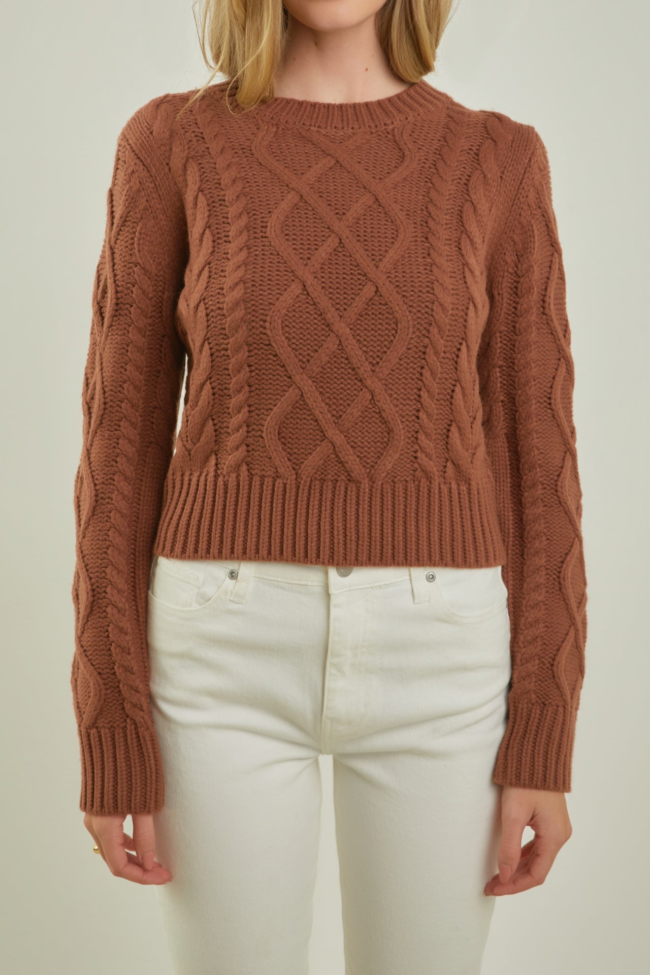 ENGLISH FACTORY - Cable-Knit Sweater - SWEATERS & KNITS available at Objectrare