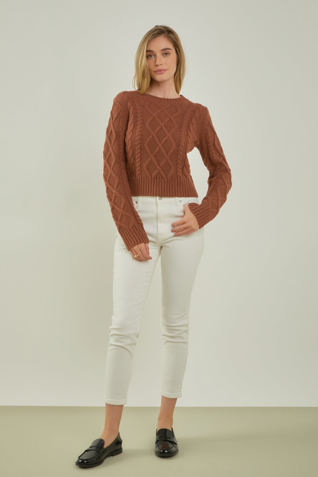 ENGLISH FACTORY - Cable-Knit Sweater - SWEATERS & KNITS available at Objectrare