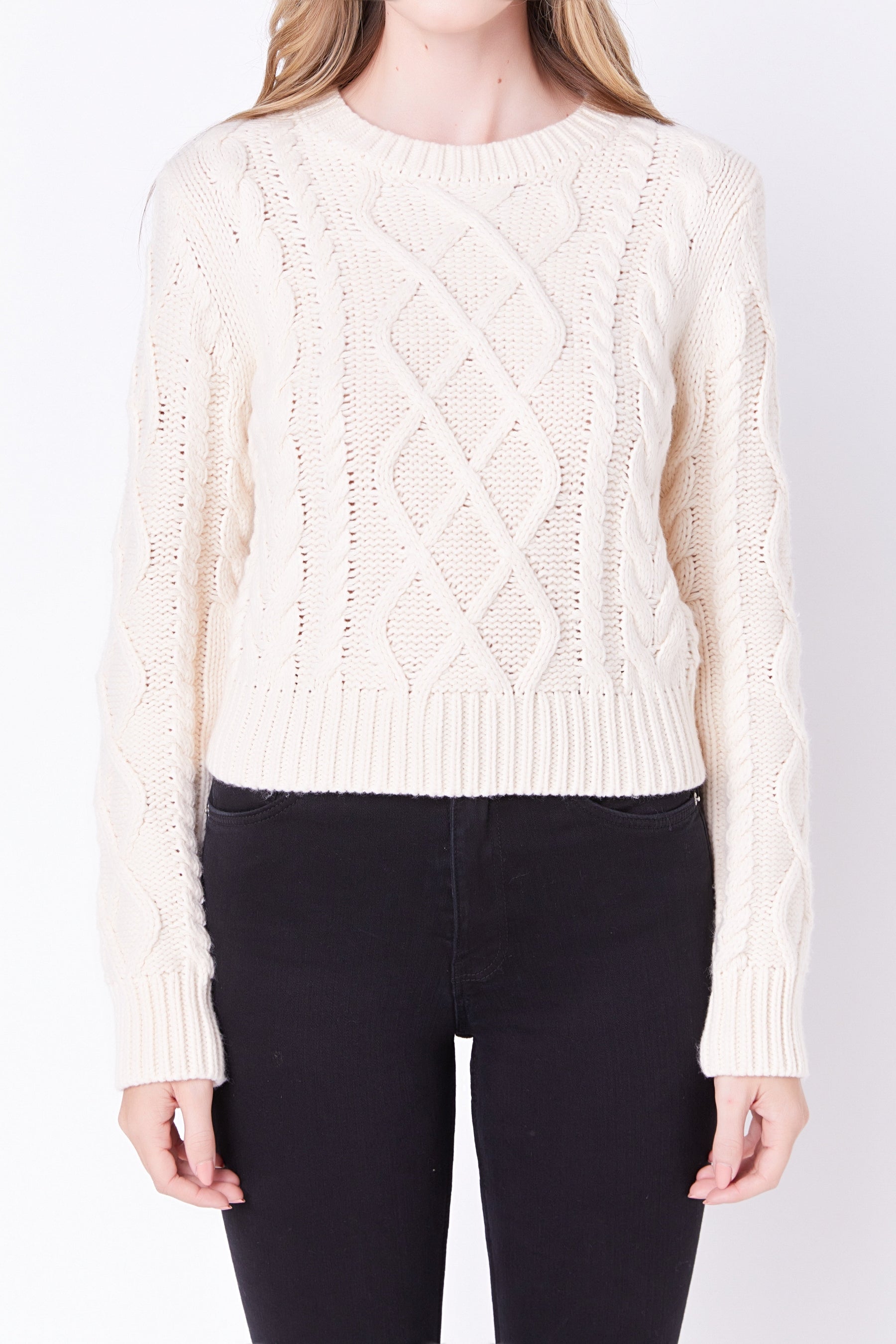 ENGLISH FACTORY - Cable-Knit Sweater - SWEATERS & KNITS available at Objectrare