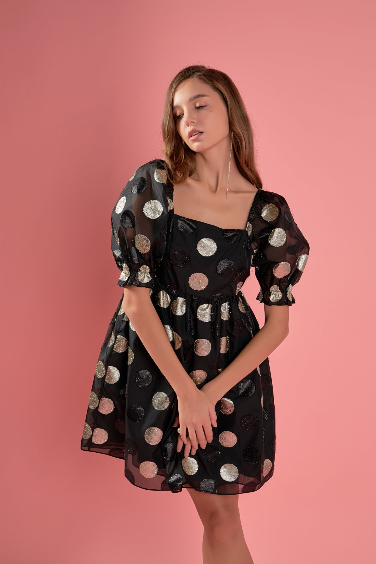 ENGLISH FACTORY - Dotted Organza Mini Dress - DRESSES available at Objectrare
