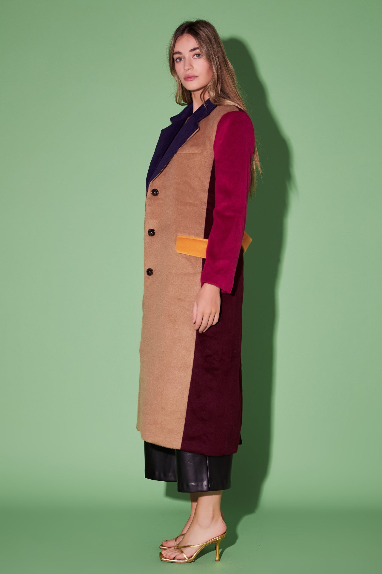 ENGLISH FACTORY - Premium Oversize Color block Coat - COATS available at Objectrare