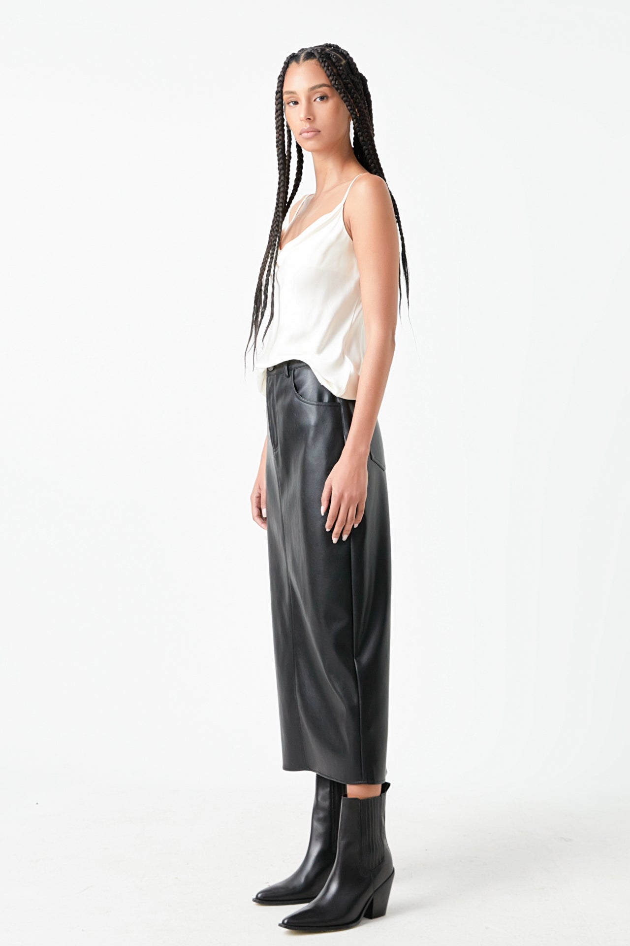 GREY LAB - Satin Cowl Neck Top - TOPS available at Objectrare