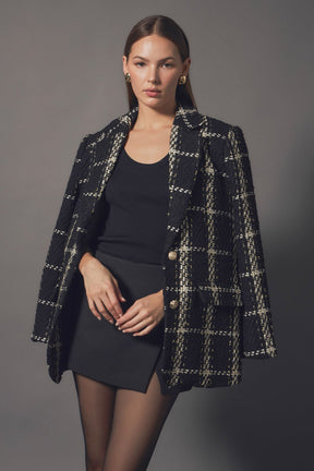 ENDLESS ROSE - Premium Oversized Boucle Blazer - BLAZERS available at Objectrare