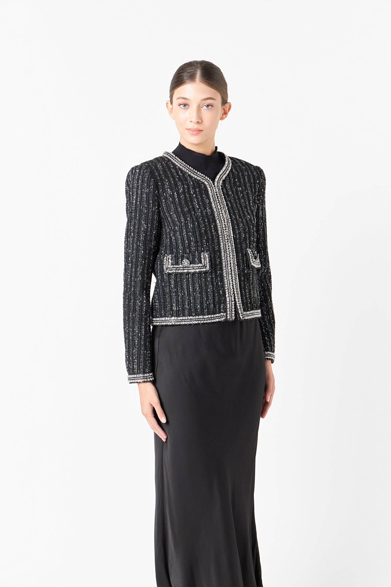 ENDLESS ROSE - Premium Cropped Jacket - JACKETS available at Objectrare