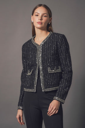 ENDLESS ROSE - Premium Cropped Jacket - JACKETS available at Objectrare