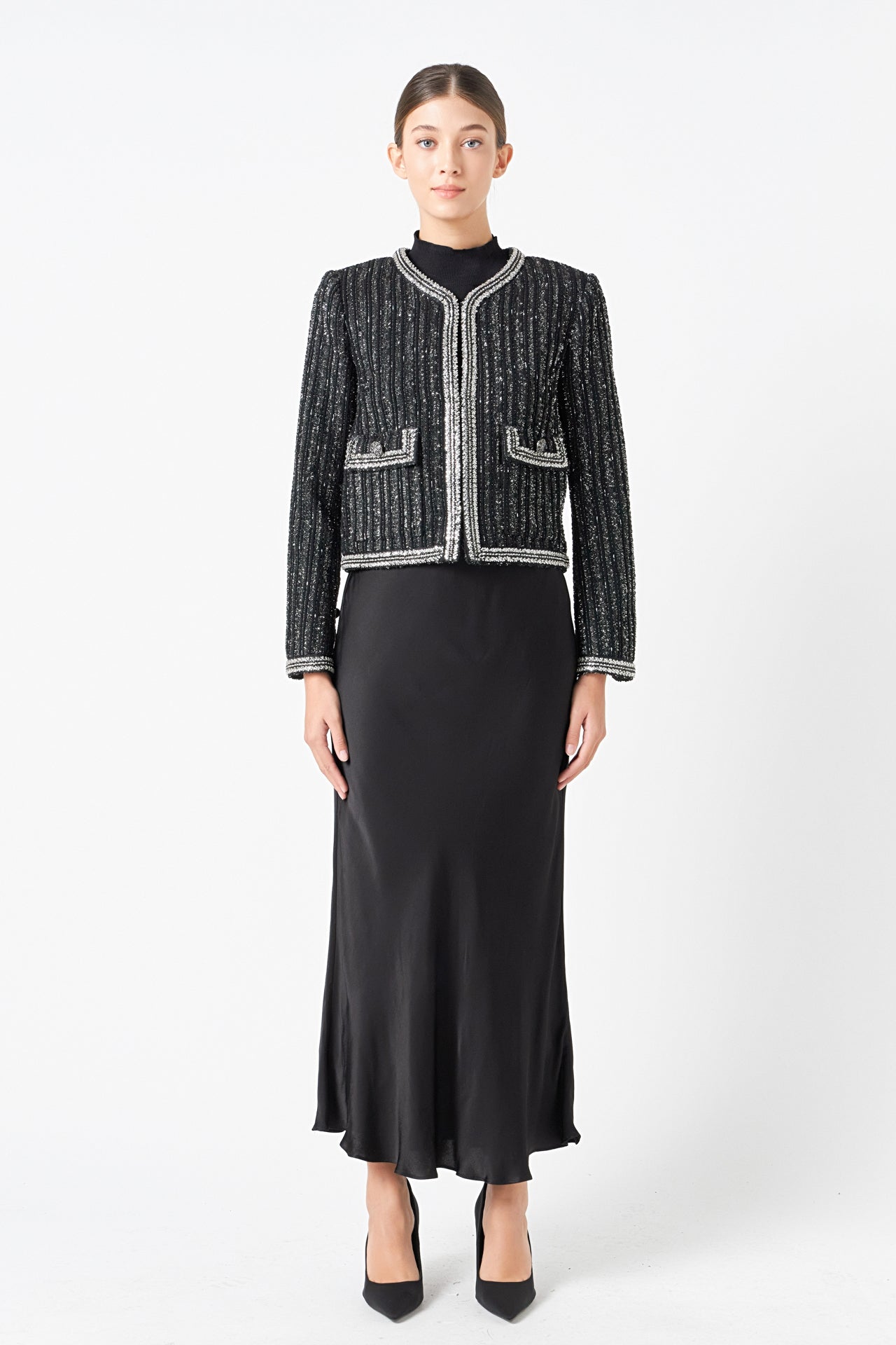 ENDLESS ROSE - Premium Cropped Jacket - JACKETS available at Objectrare