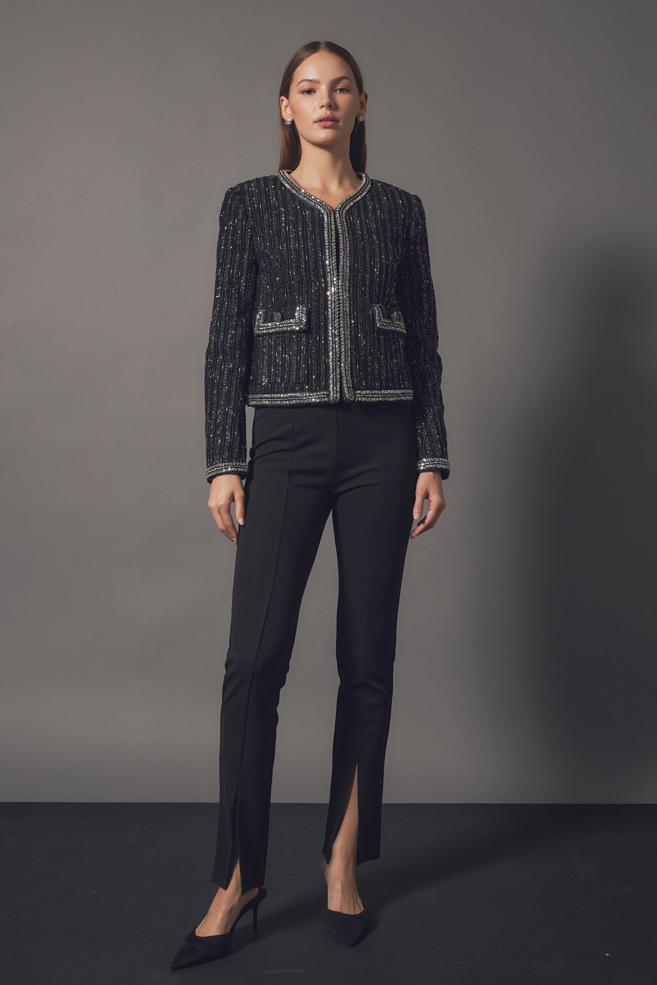 ENDLESS ROSE - Premium Cropped Jacket - JACKETS available at Objectrare