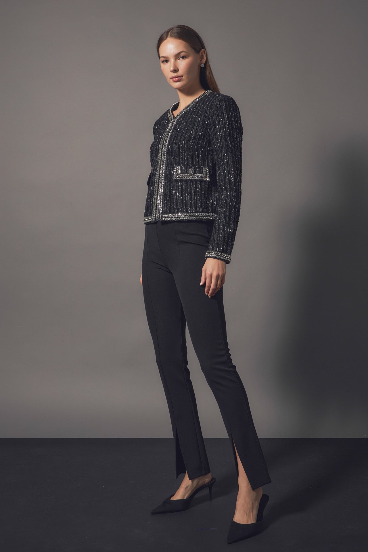 ENDLESS ROSE - Premium Cropped Jacket - JACKETS available at Objectrare