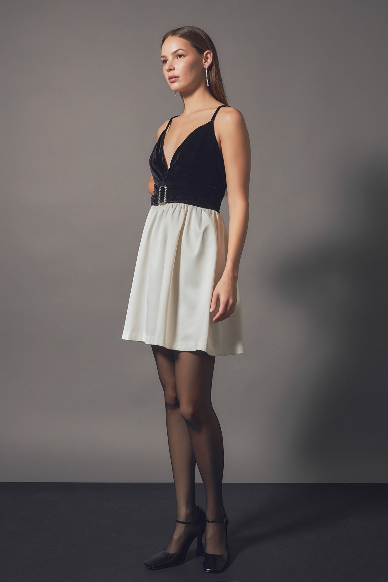 ENDLESS ROSE - Fancy Mixed Media Mini Dress - DRESSES available at Objectrare