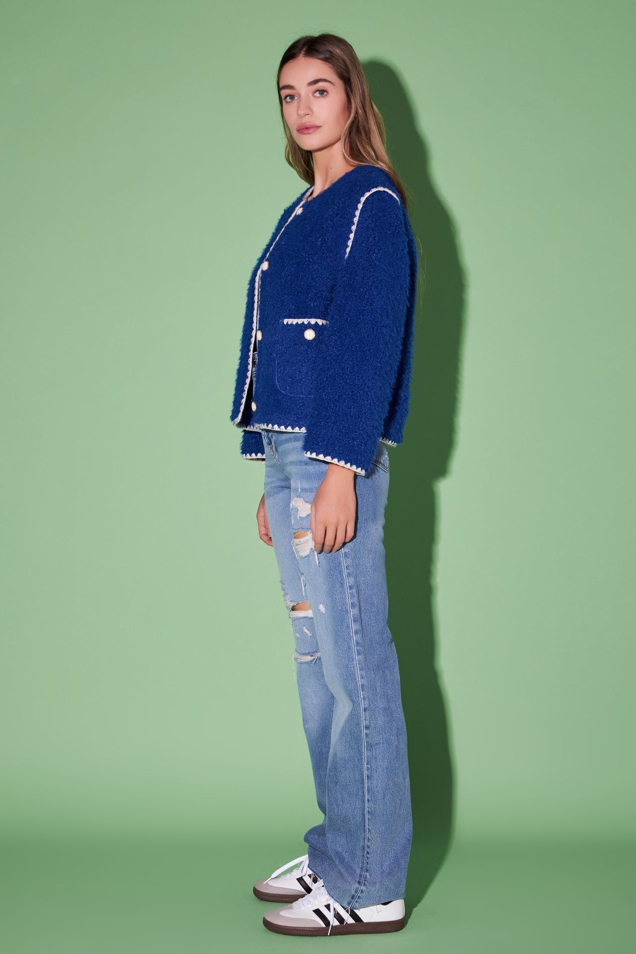 ENGLISH FACTORY - Premium Faux Shearling Jacket - JACKETS available at Objectrare