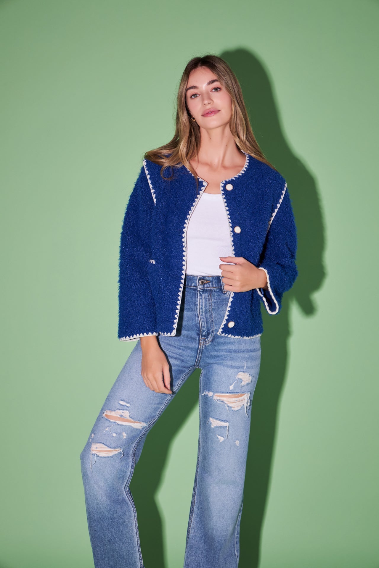 ENGLISH FACTORY - Premium Faux Shearling Jacket - JACKETS available at Objectrare