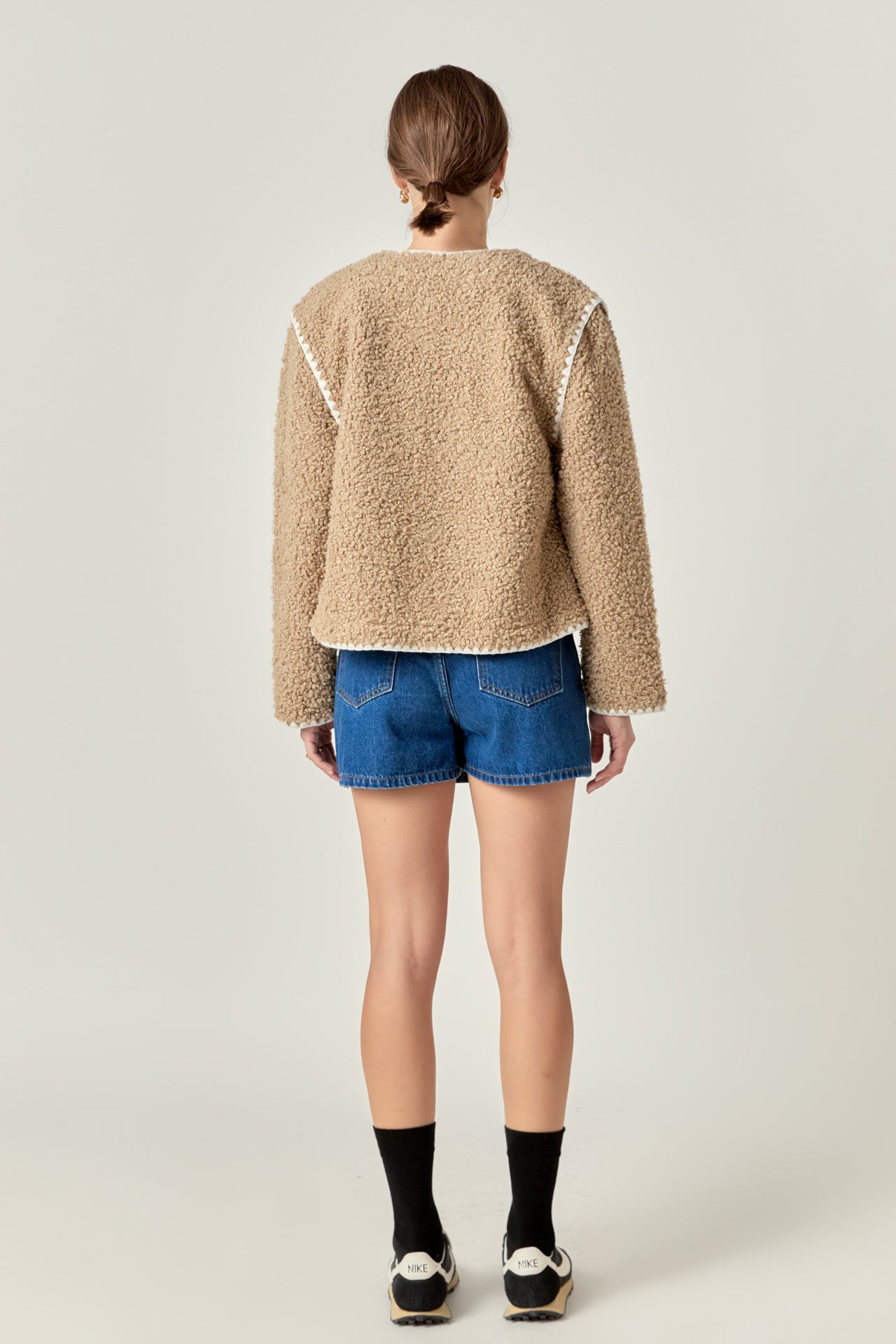ENGLISH FACTORY - Premium Faux Shearling Jacket - JACKETS available at Objectrare