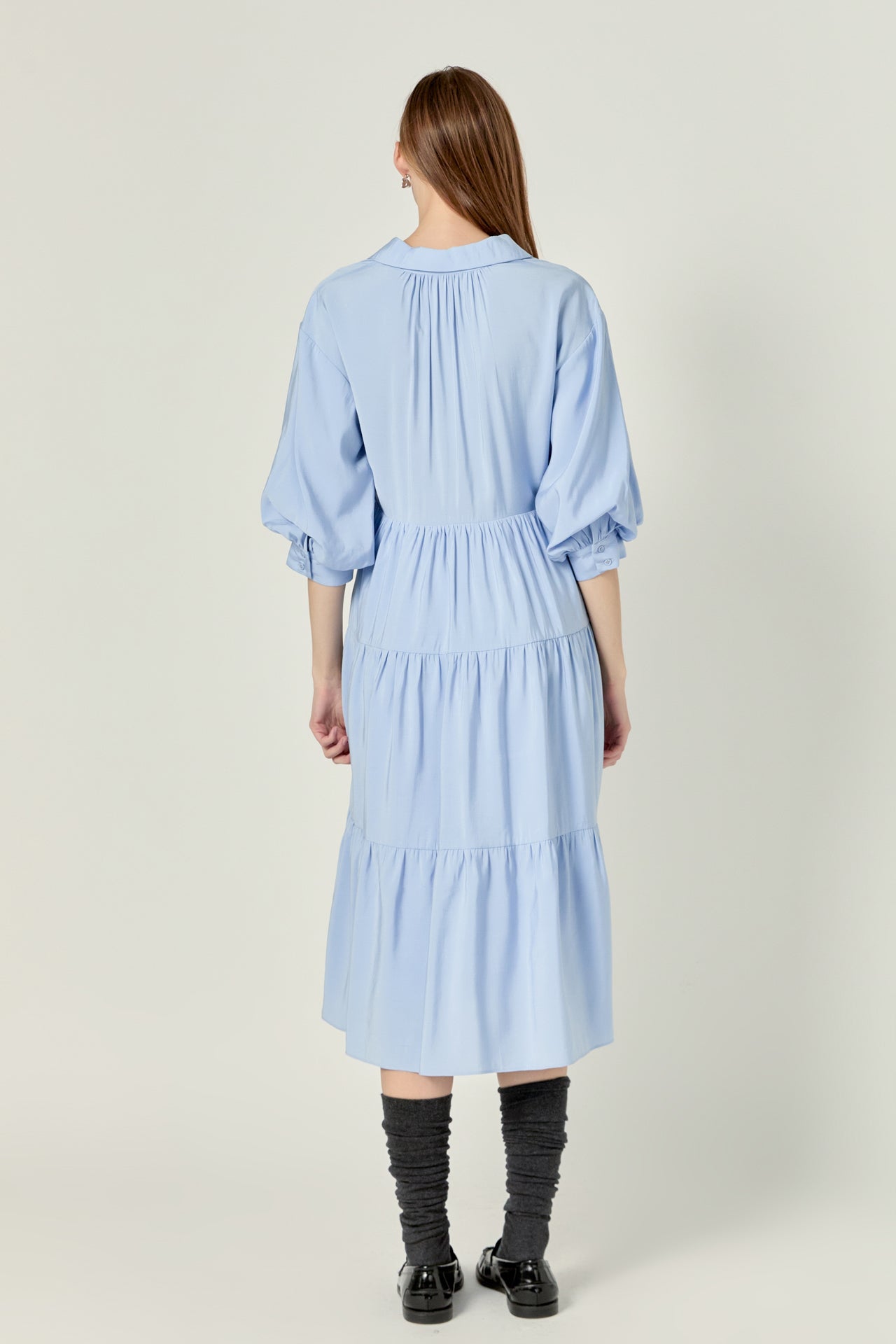 ENGLISH FACTORY - Tiered Midi Dress - DRESSES available at Objectrare