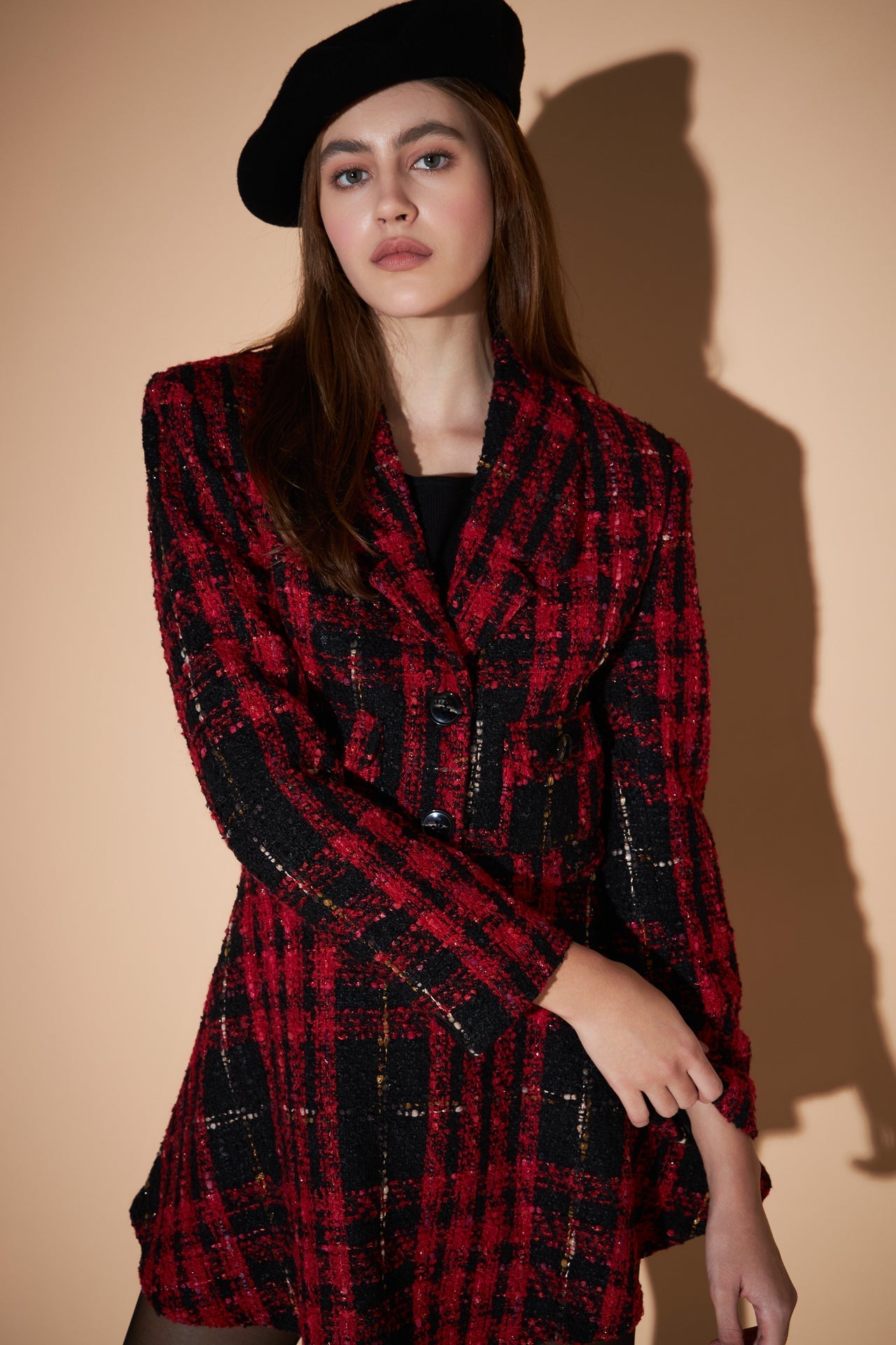 ENGLISH FACTORY - Cropped Tweed Jacket - JACKETS available at Objectrare