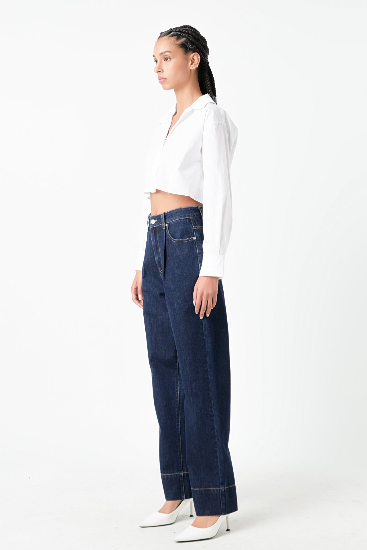 GREY LAB - Raw Edge Cropped Shirts - SHIRTS & BLOUSES available at Objectrare