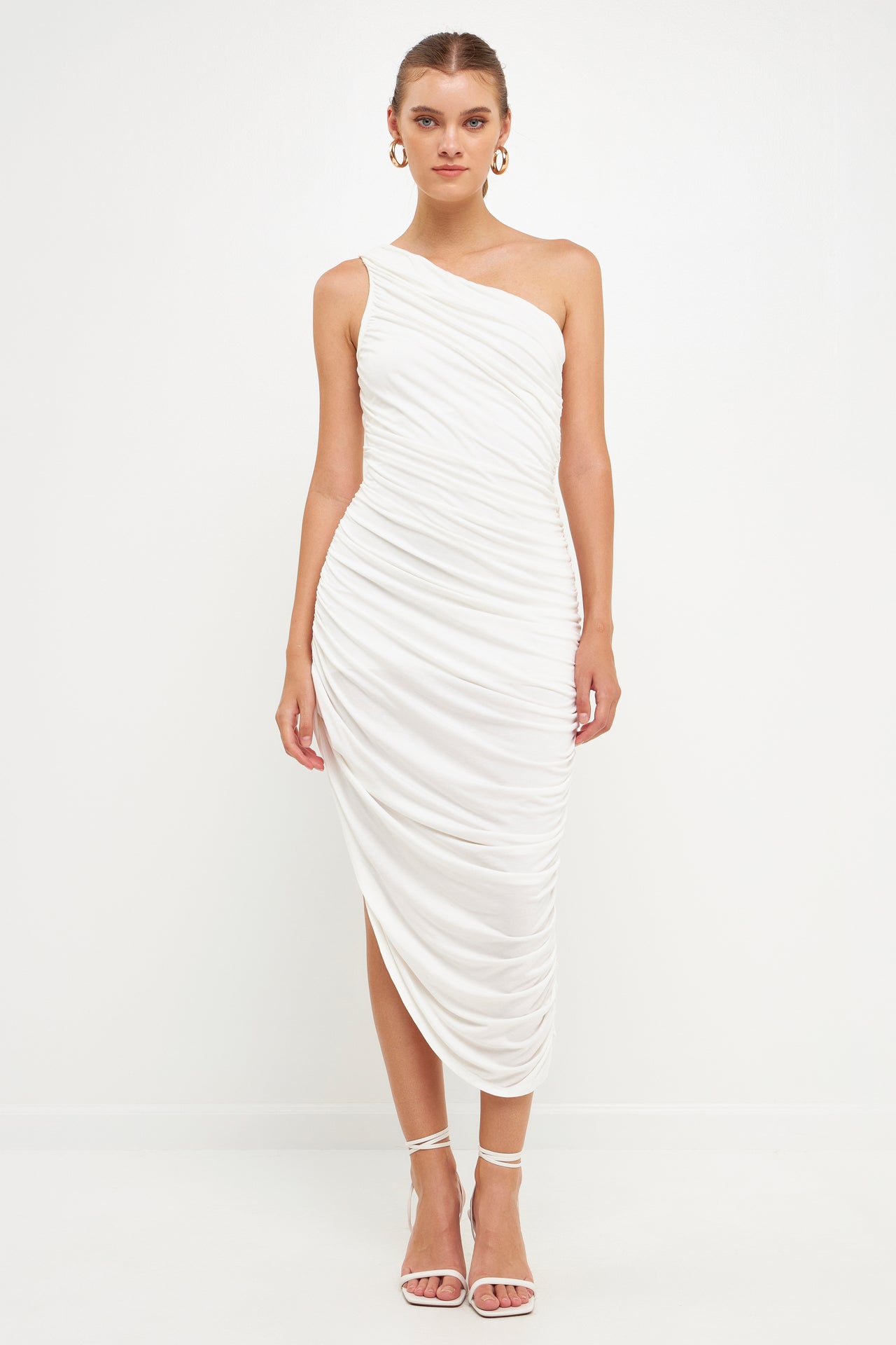 ENDLESS ROSE - Asymmetrical Jersey Dress - DRESSES available at Objectrare