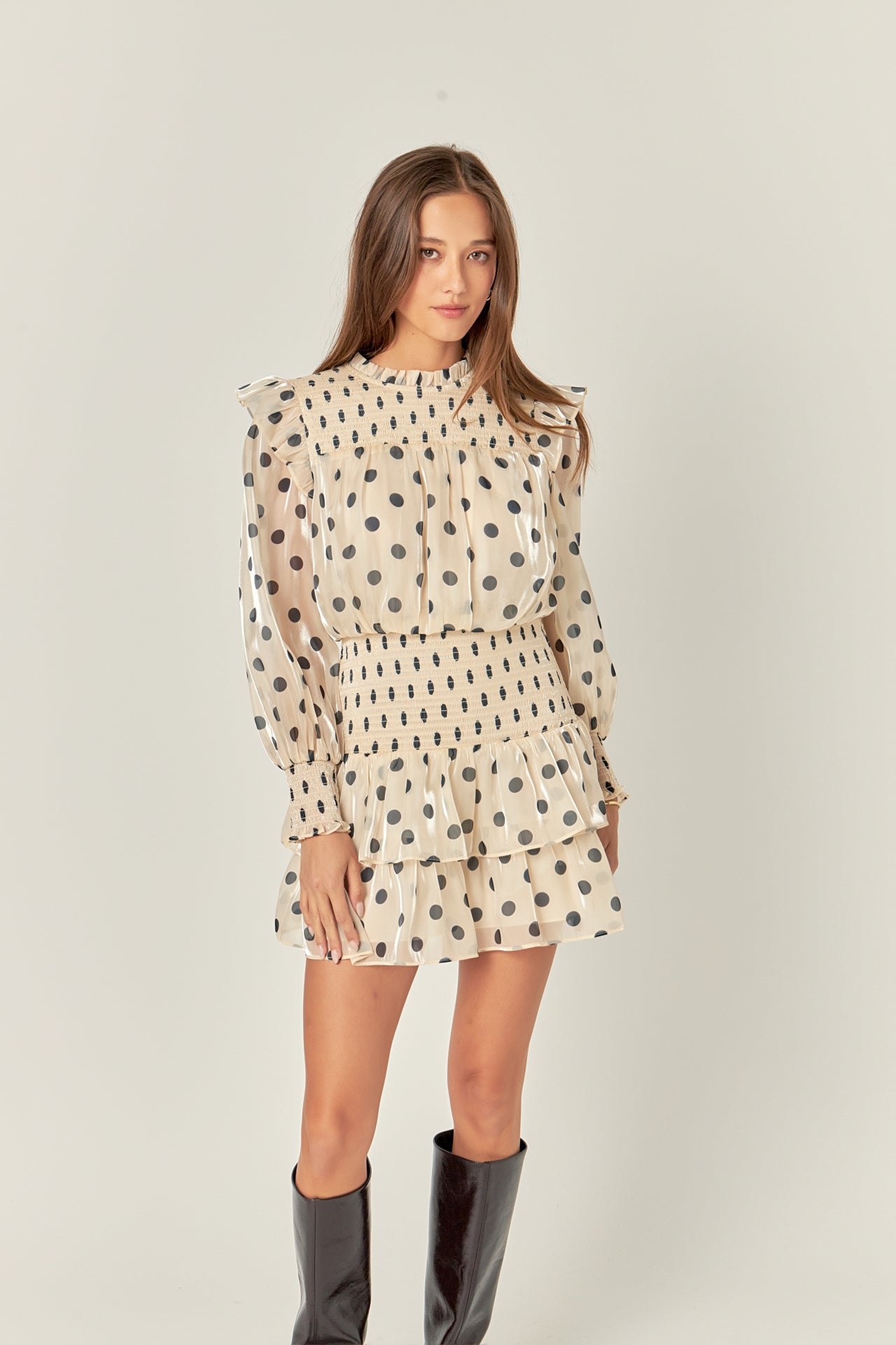 ENGLISH FACTORY - Polka Dot Mini Dress - DRESSES available at Objectrare