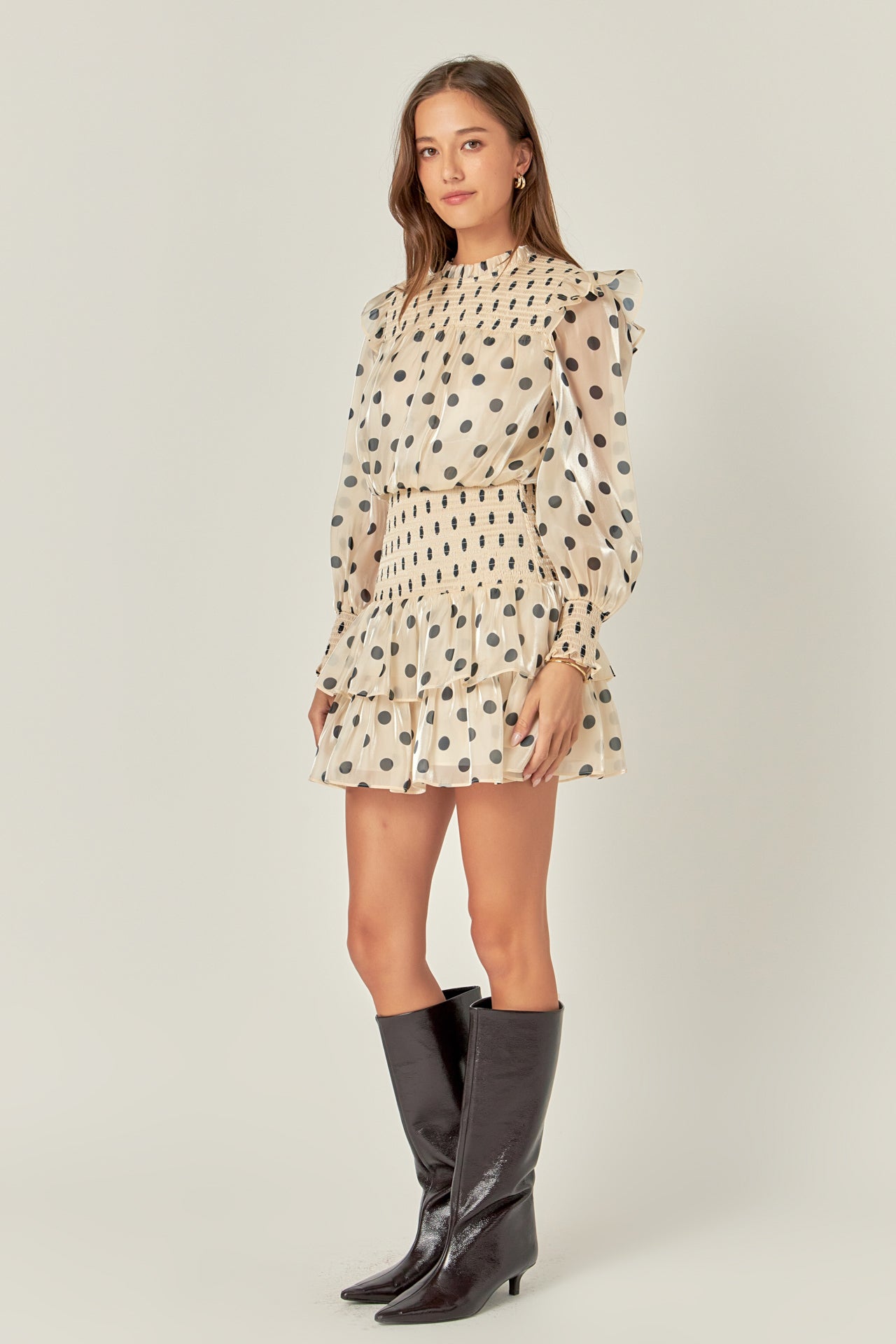 ENGLISH FACTORY - Polka Dot Mini Dress - DRESSES available at Objectrare