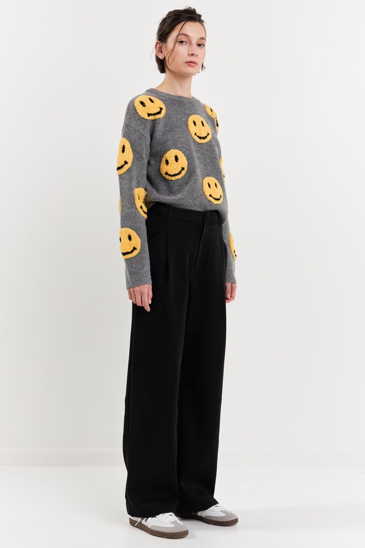 GREY LAB - Smiley Face Sweater - SWEATERS & KNITS available at Objectrare