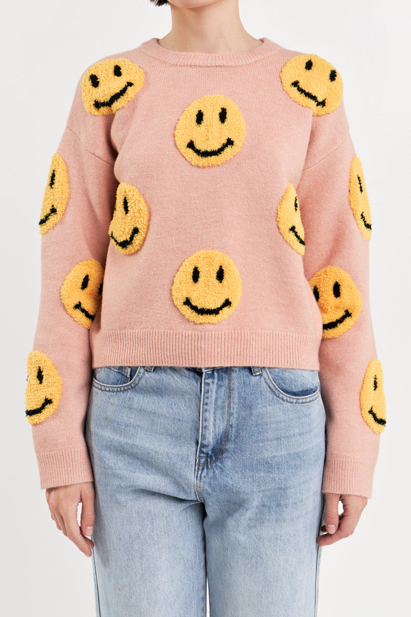 GREY LAB - Smiley Face Sweater - SWEATERS & KNITS available at Objectrare
