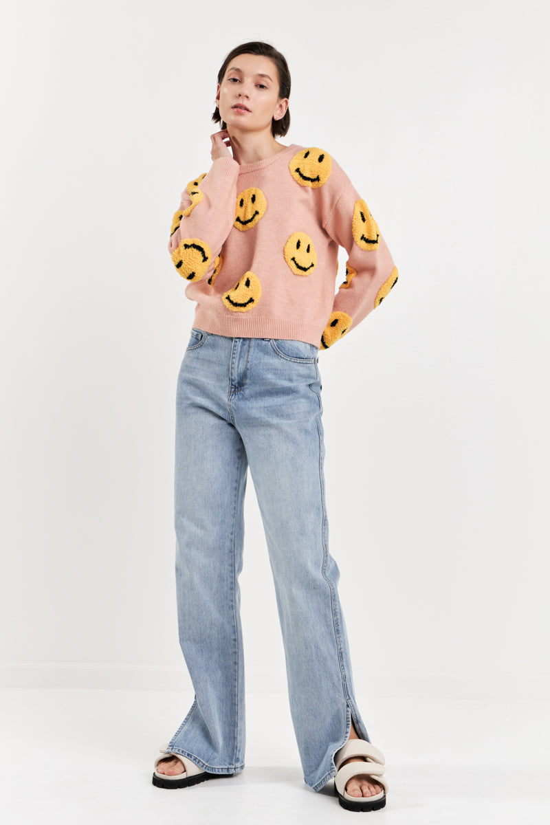 GREY LAB - Smiley Face Sweater - SWEATERS & KNITS available at Objectrare