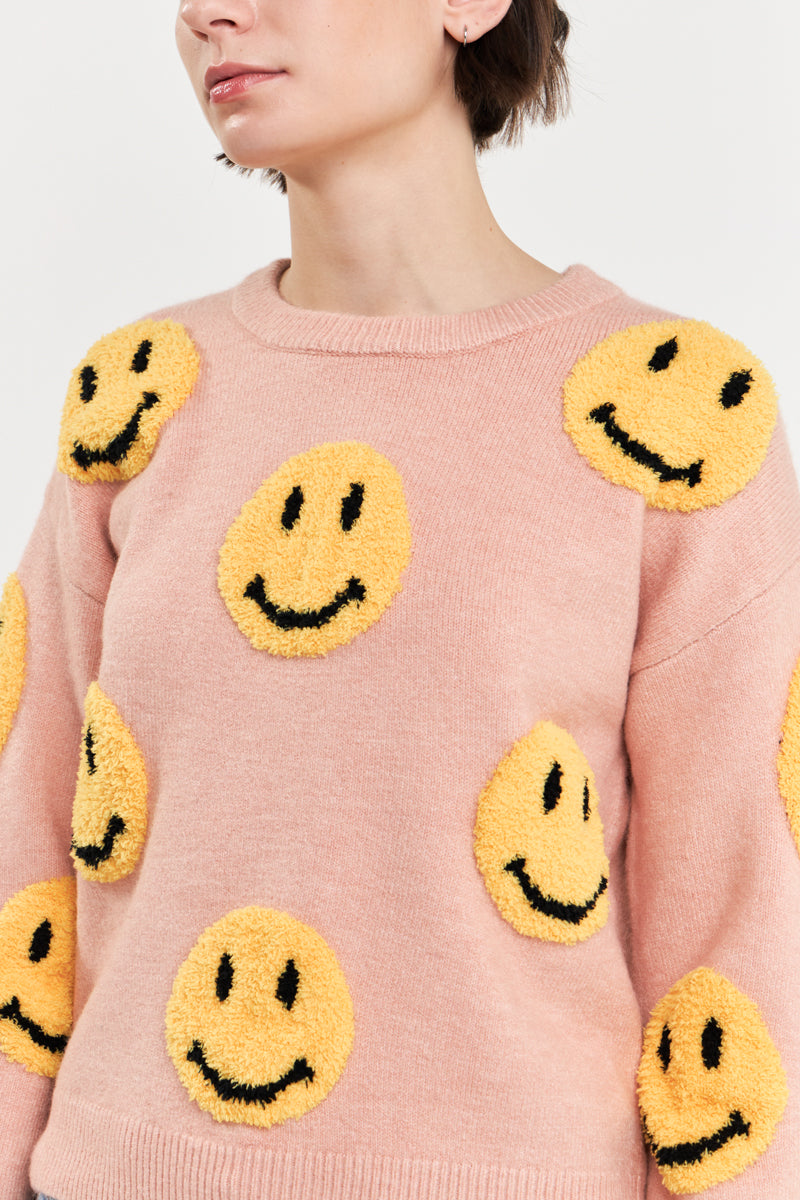 GREY LAB - Smiley Face Sweater - SWEATERS & KNITS available at Objectrare
